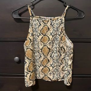 Snakeskin Crop Top — Orange Kiss — very soft and comfy